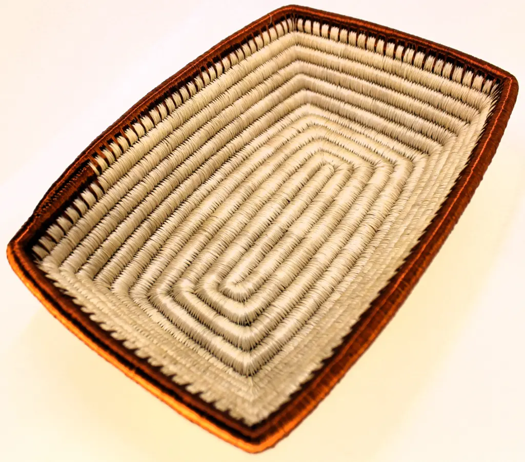 Rectangular Tray with Copper Accent