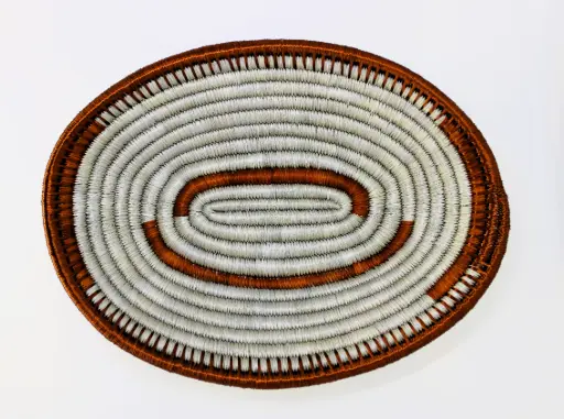 Copper-Finished Table Oval Centerpiece 